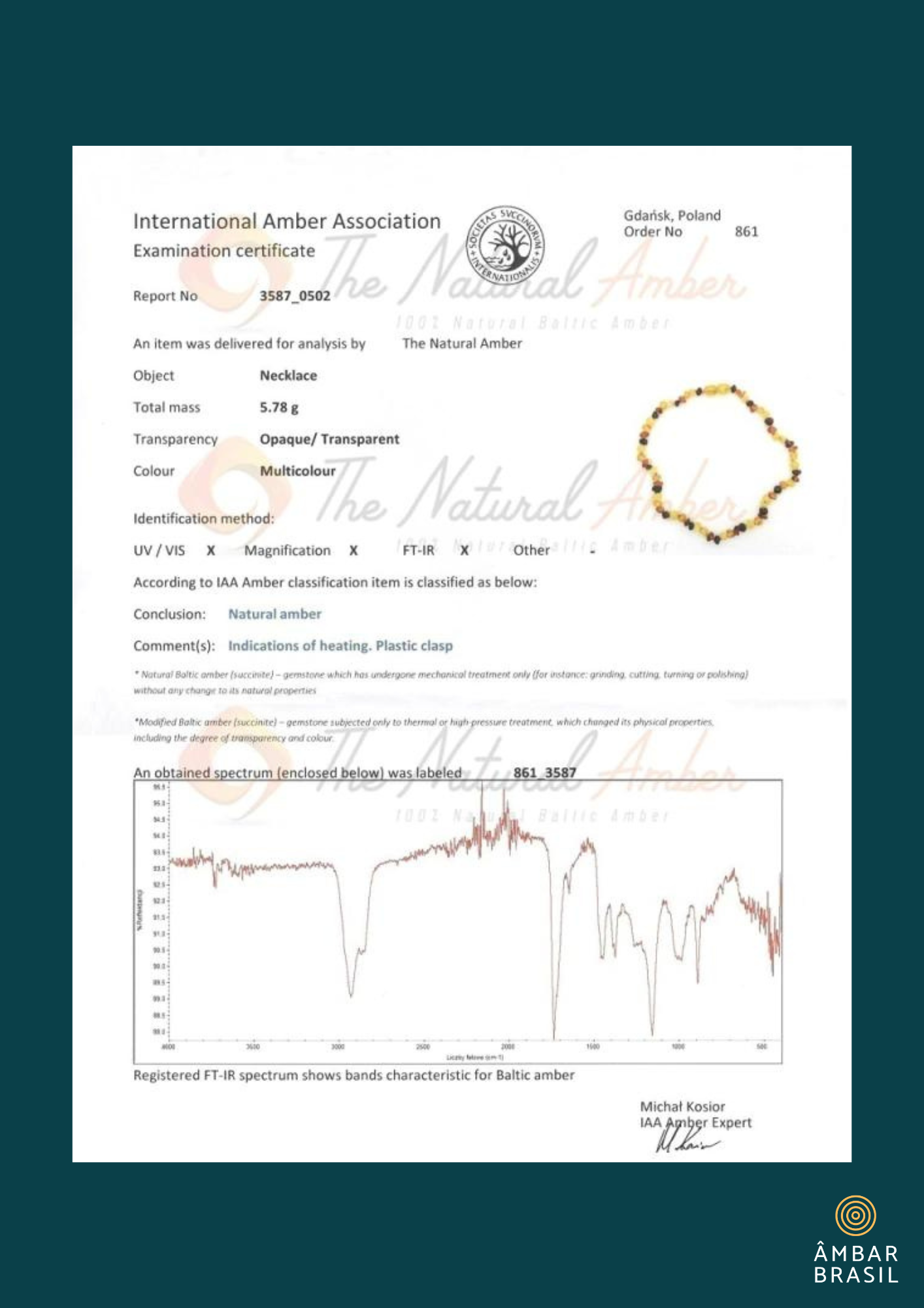 Laudo Certificado - Âmbar Brasil