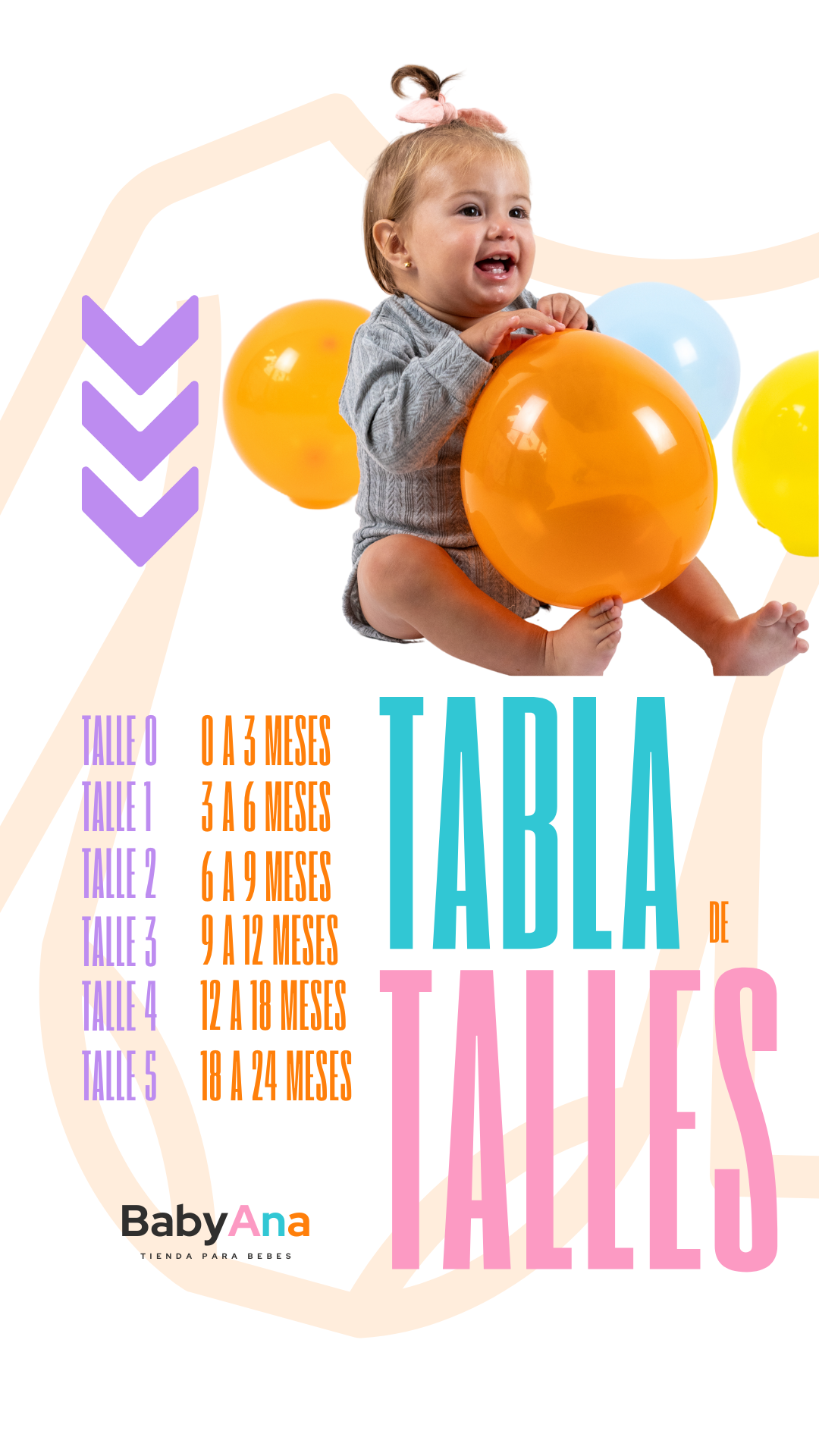 Guia de Talles Baby Ana