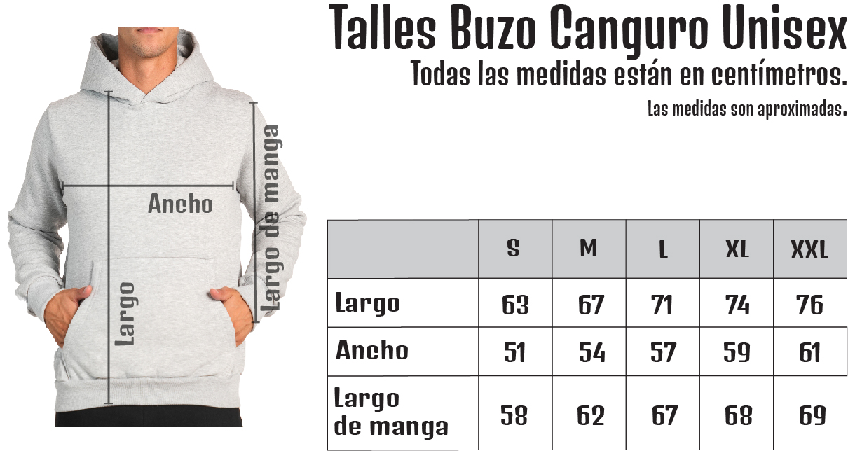 Buzo Canguro Unisex de Frisa Peinada y Capucha