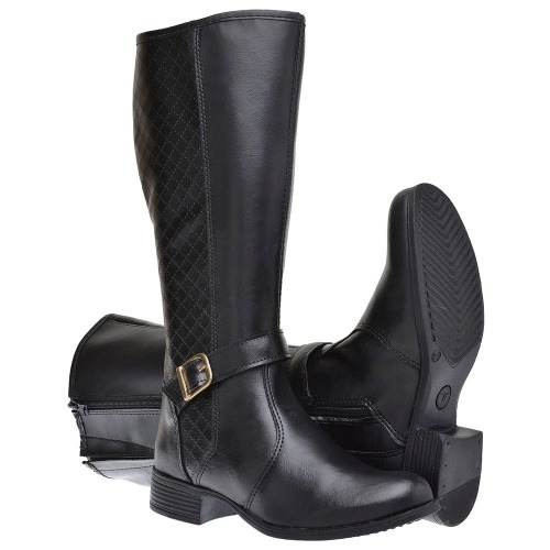 bota cano alto preta