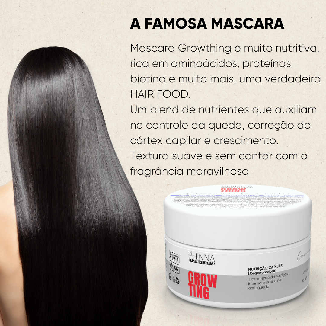 kit Growthing nutrição e fortalecimento (3 produtos)