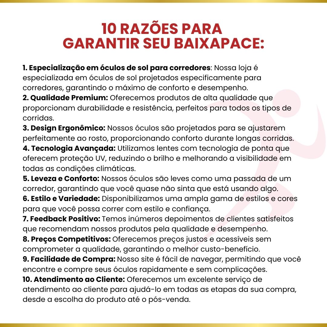 10 razoes pra escolher a baixapace