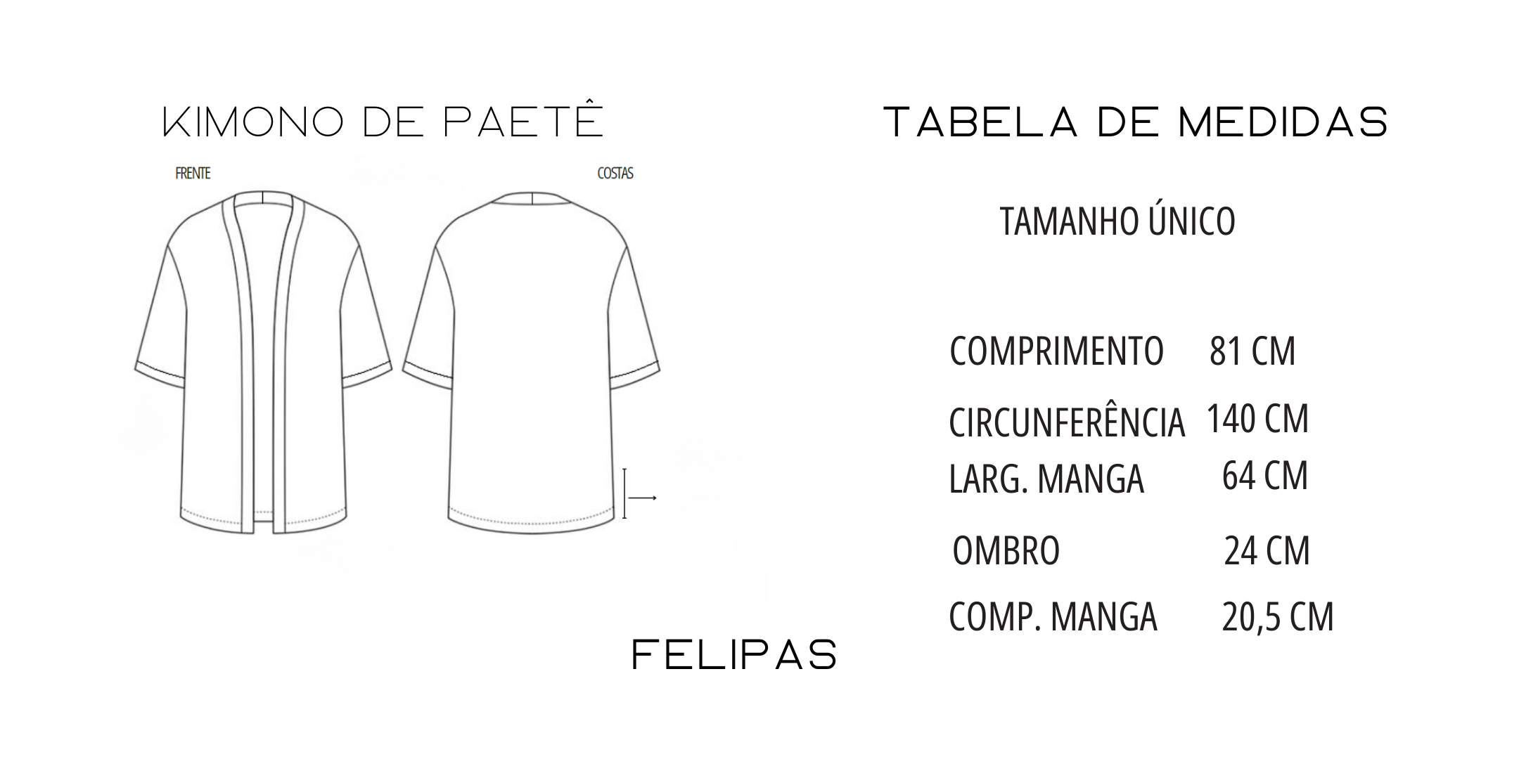 Kimono de Paetês