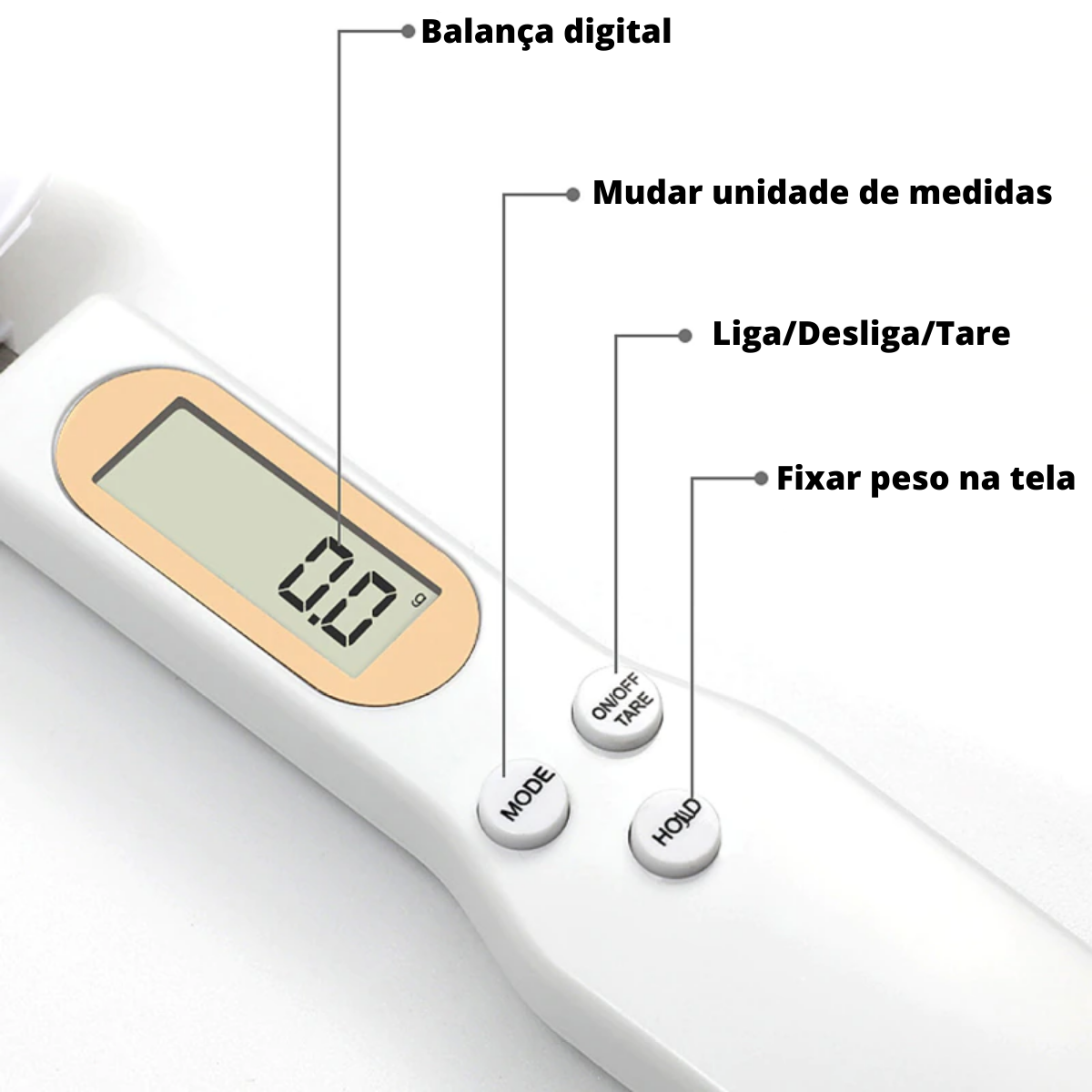 Colher Balança Digital Medidora Dosadora