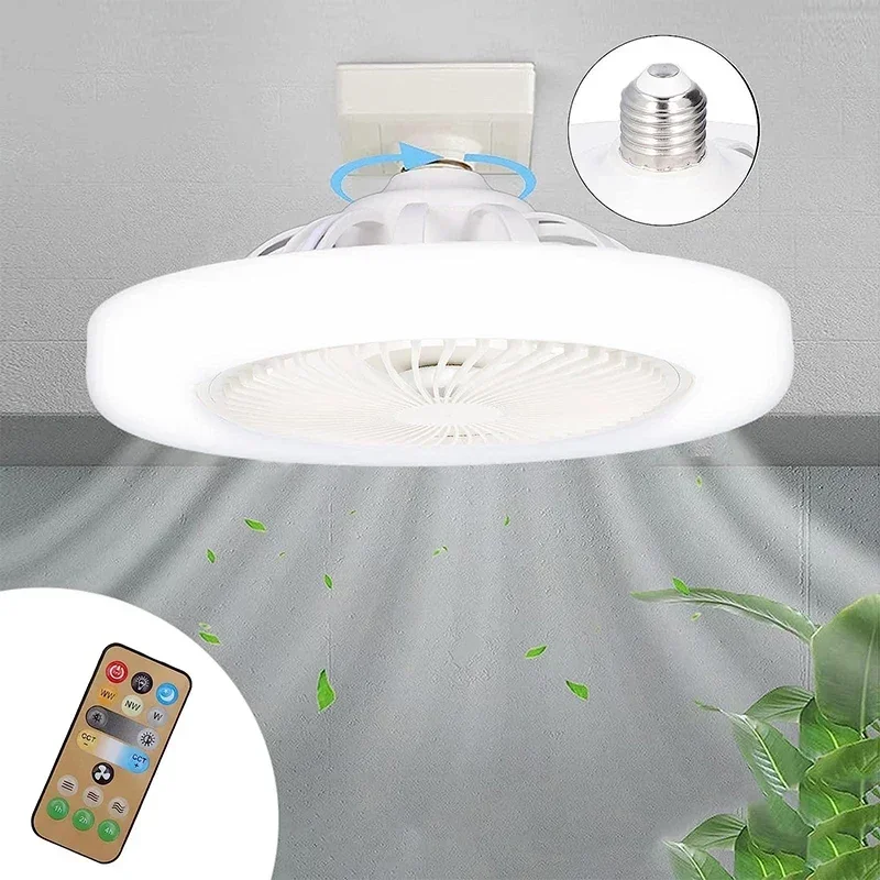 Ventilador De Teto Led Luzes Integradas Com Controle Remoto 36W 