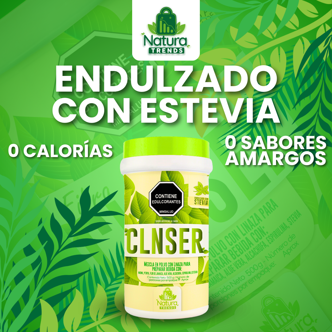 Endulzado con estevia 0 calorias 0 sabores amargos
