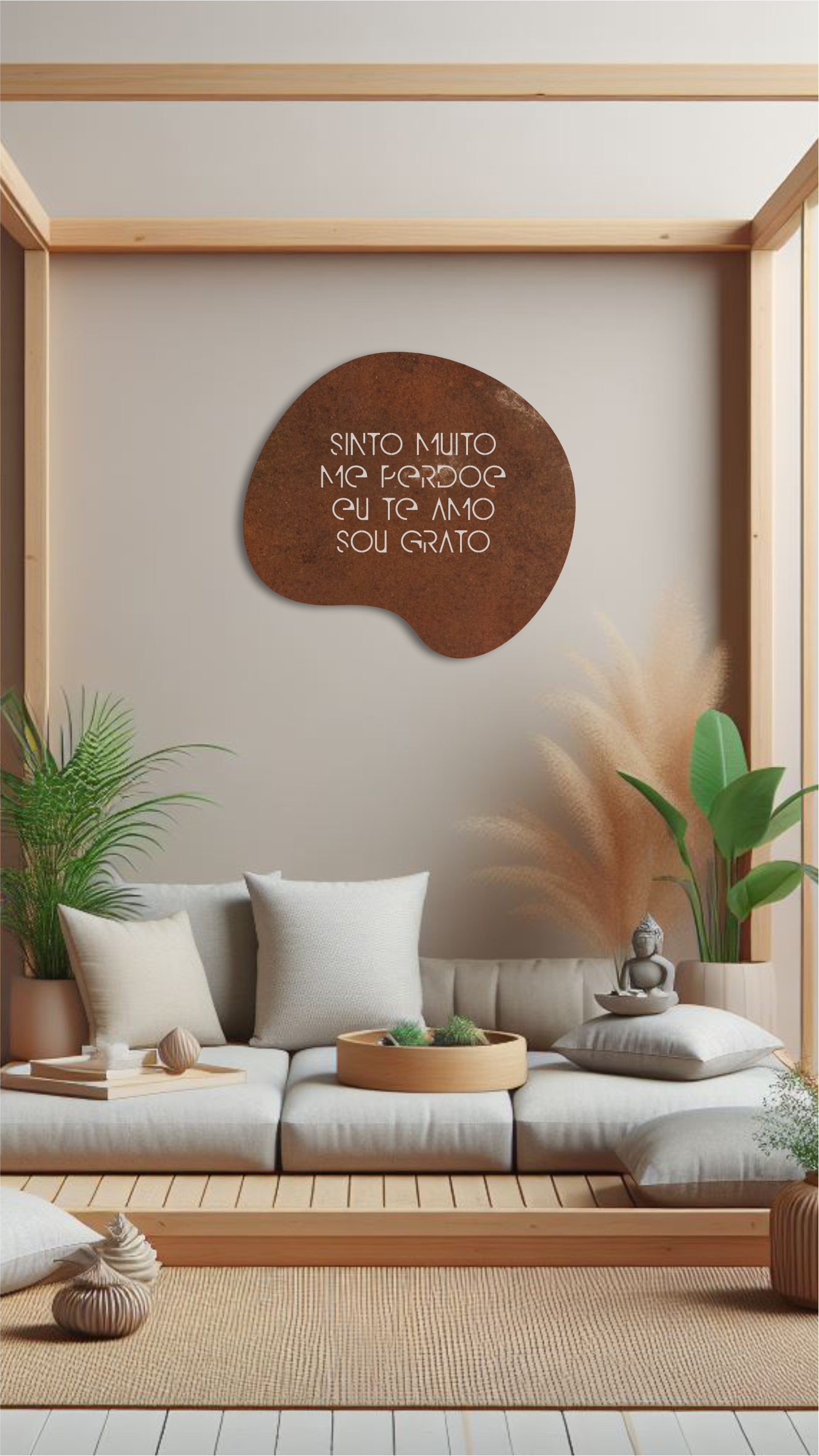 placa personalizada aço corten