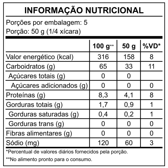 informações nutricionais risoto artesanal il cuoco carbonara