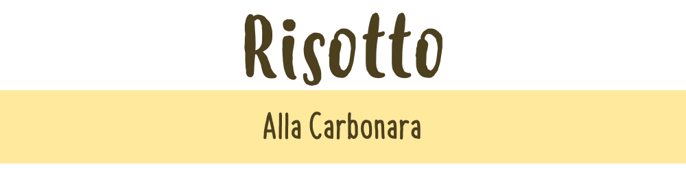 risoto carbonara artesanal il cuoco