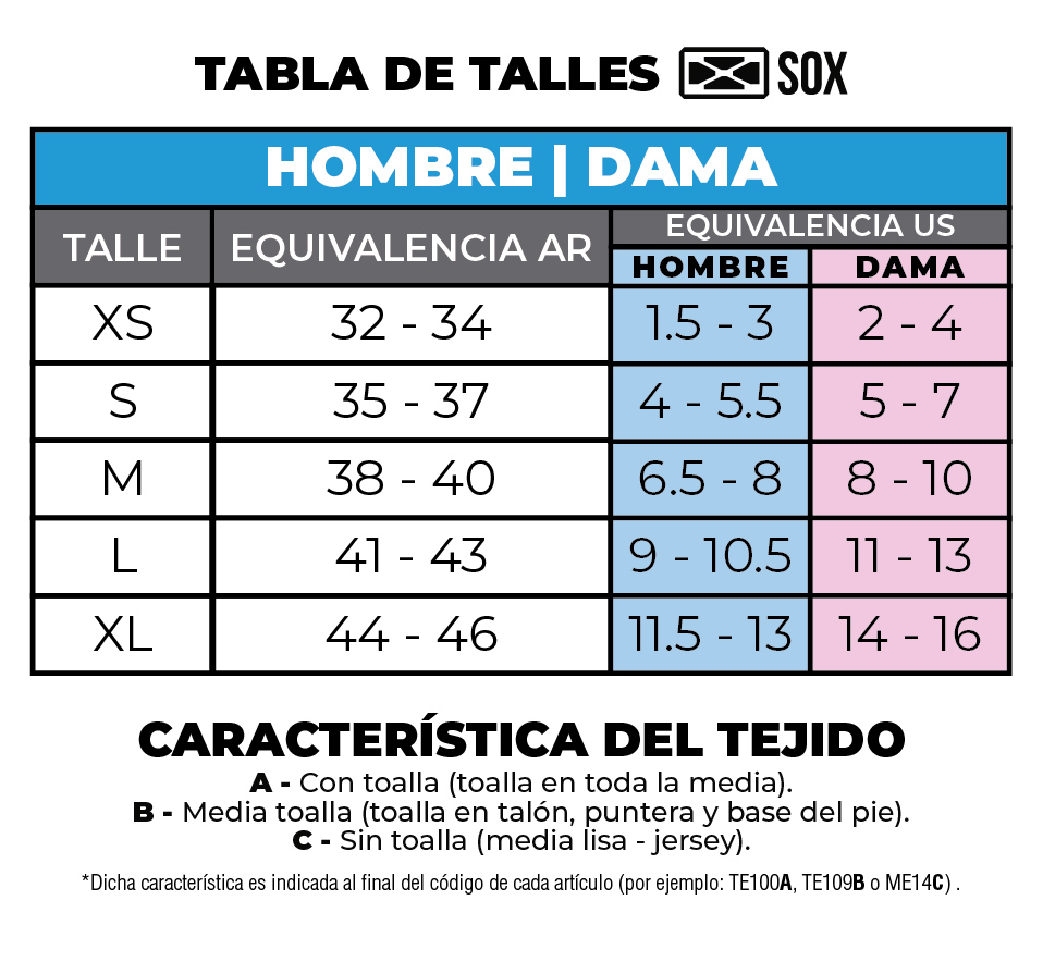 talle sox