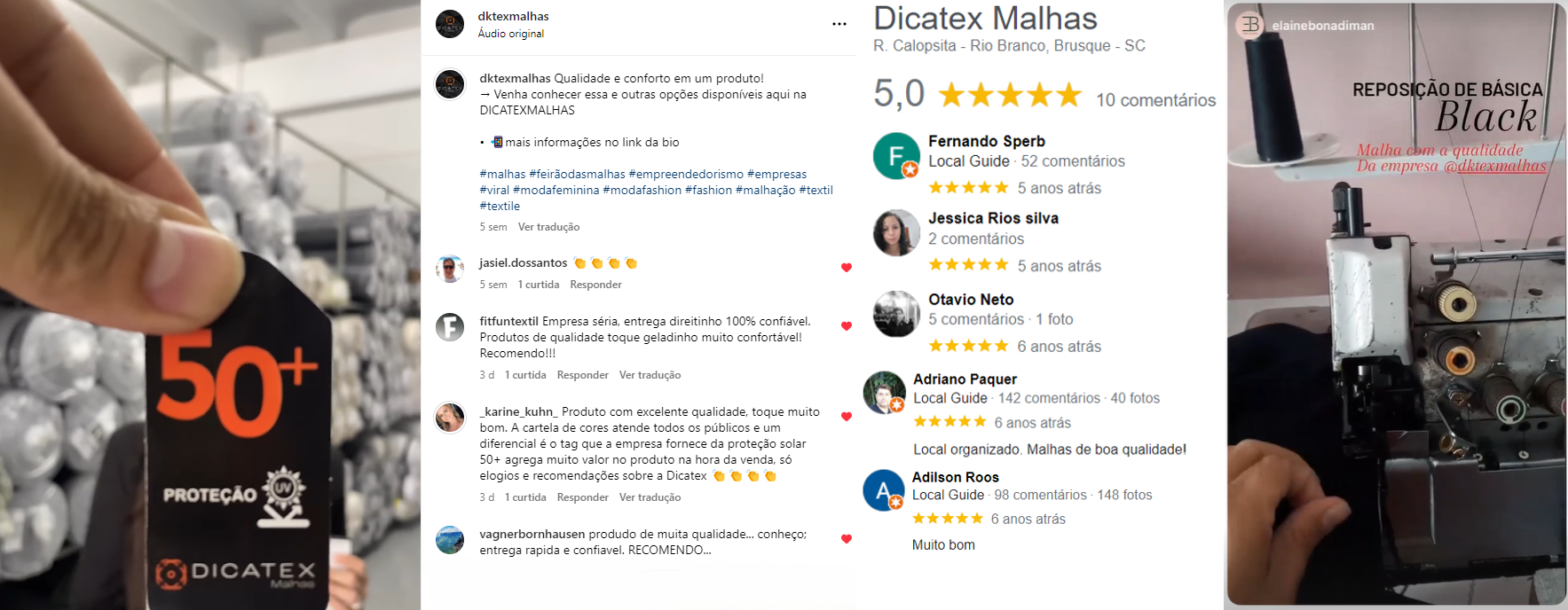 Recomendacoes da DIcatex Malhas