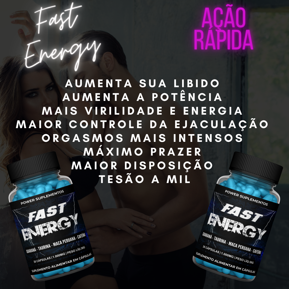 Fast Energy Estimulante Sexual Masculino Ação Rápida Azulzinho Importado Ultra Concentrado