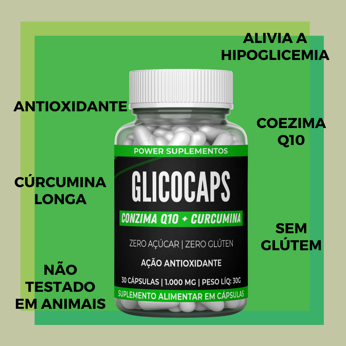 Glico Caps | Coezima Q10 + Curcumina + Melão São Caetano Alivia Sintomas da Diabetes e Controle da Glicemia