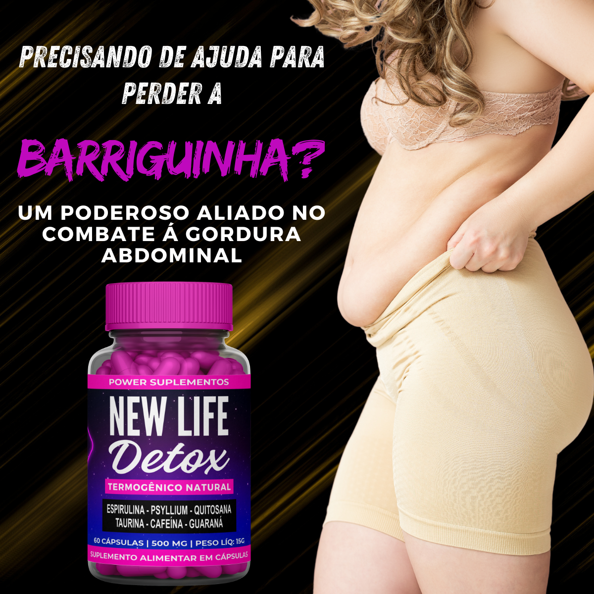 Thermo Active Pro 30 Cápsulas + 1 New Life Detox Seca Barriga 60 Cápsulas