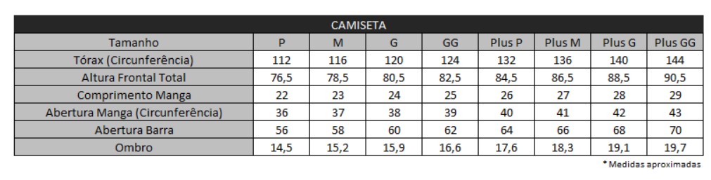 GUIA DE TAMANHOS