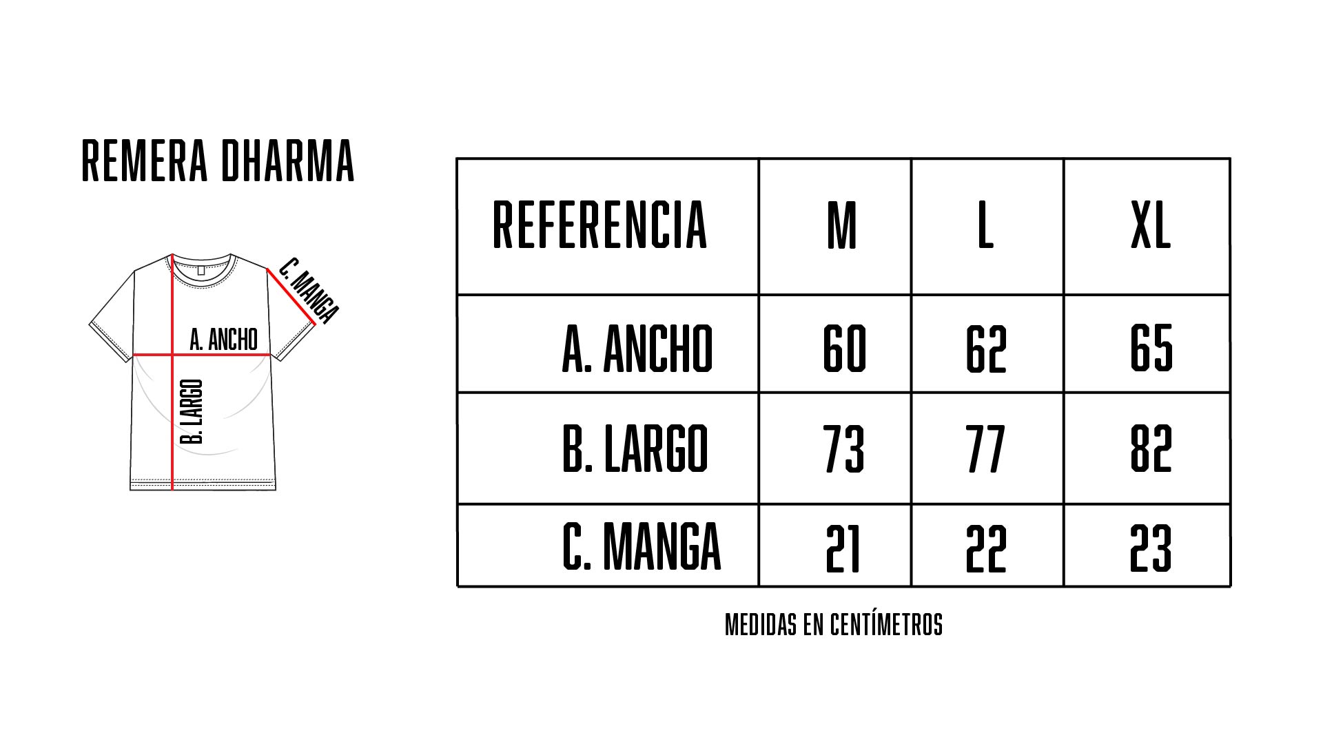 Talles Remera Dharma