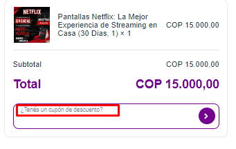 Aplicación de código de descuento