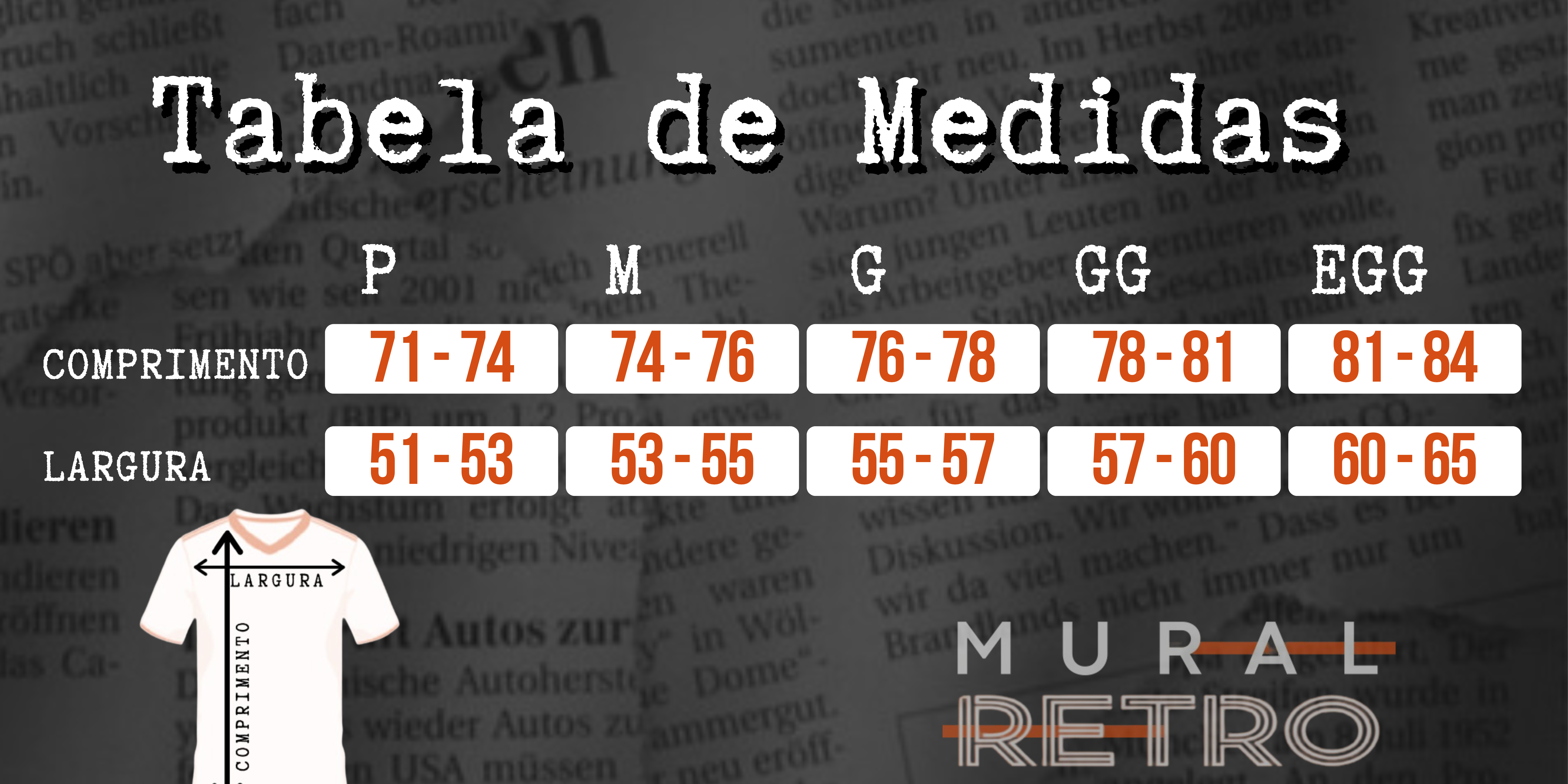 Guia de Medidas Geral - Manto Retro