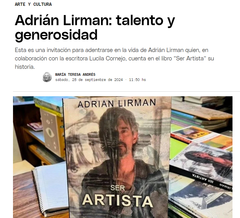 Adrián Lirman: talento y generosidad