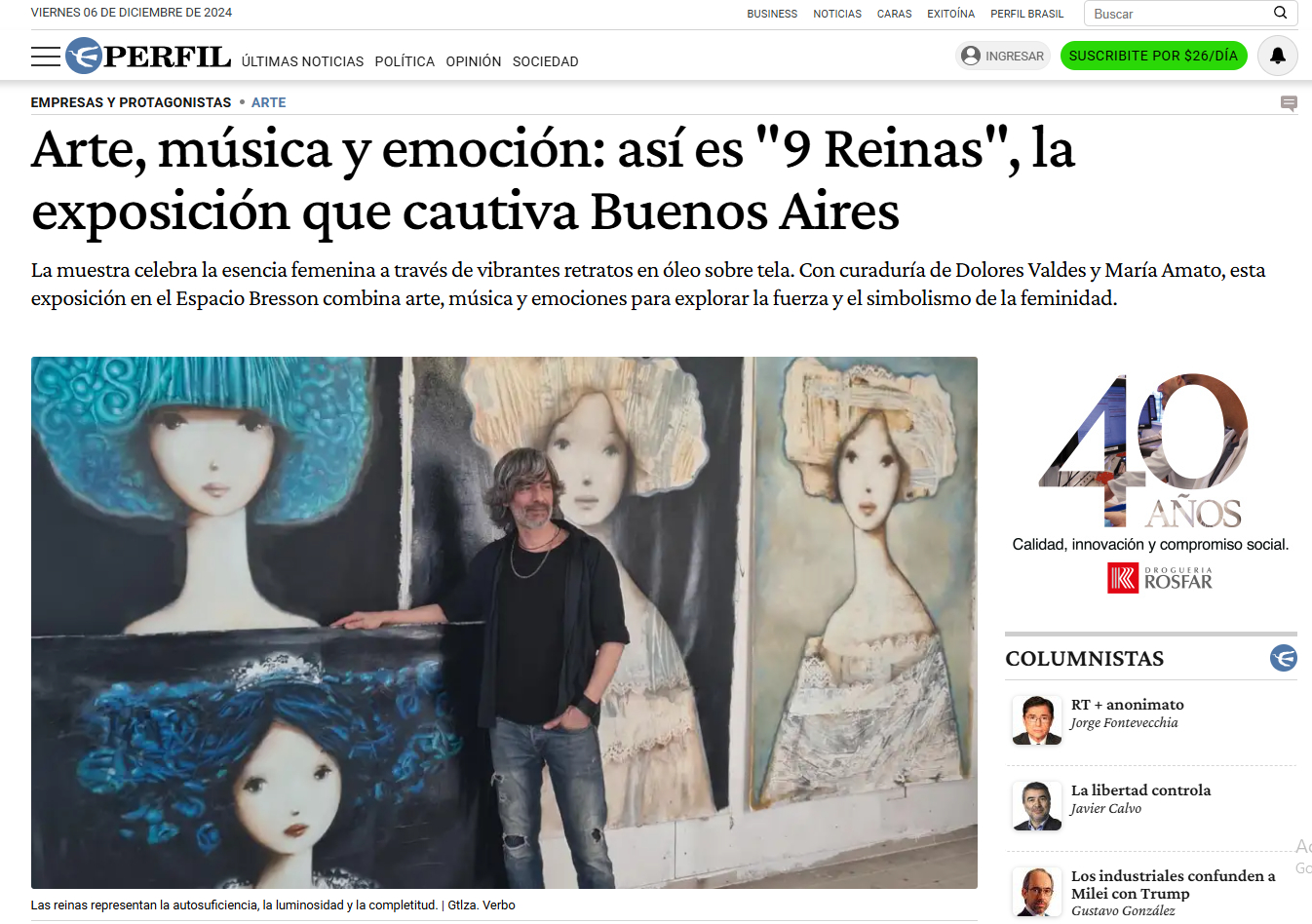 Arte, música y emoción: así es "9 Reinas", la exposición que cautiva Buenos Aires