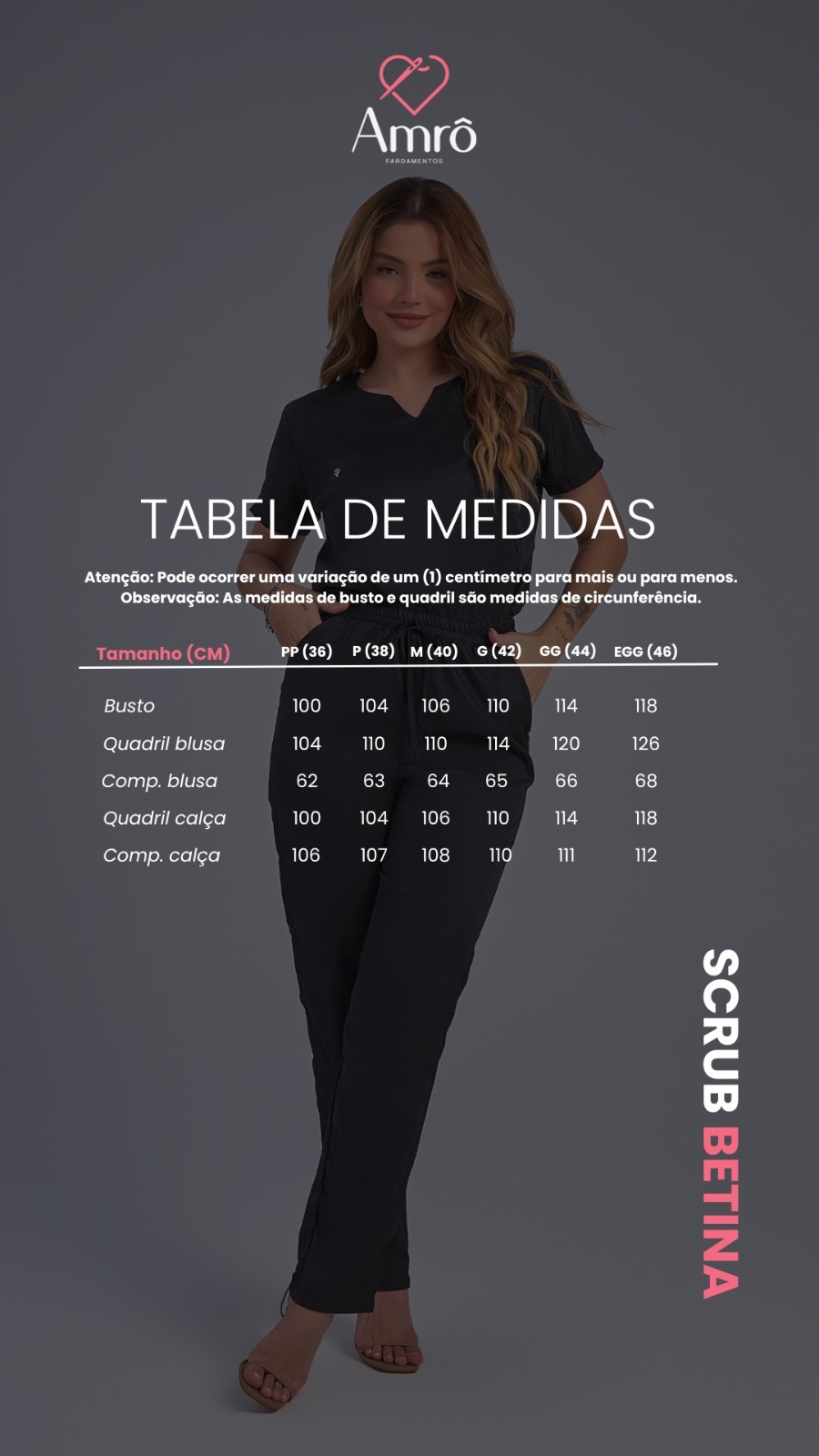 TABELA DE MEDIDAS