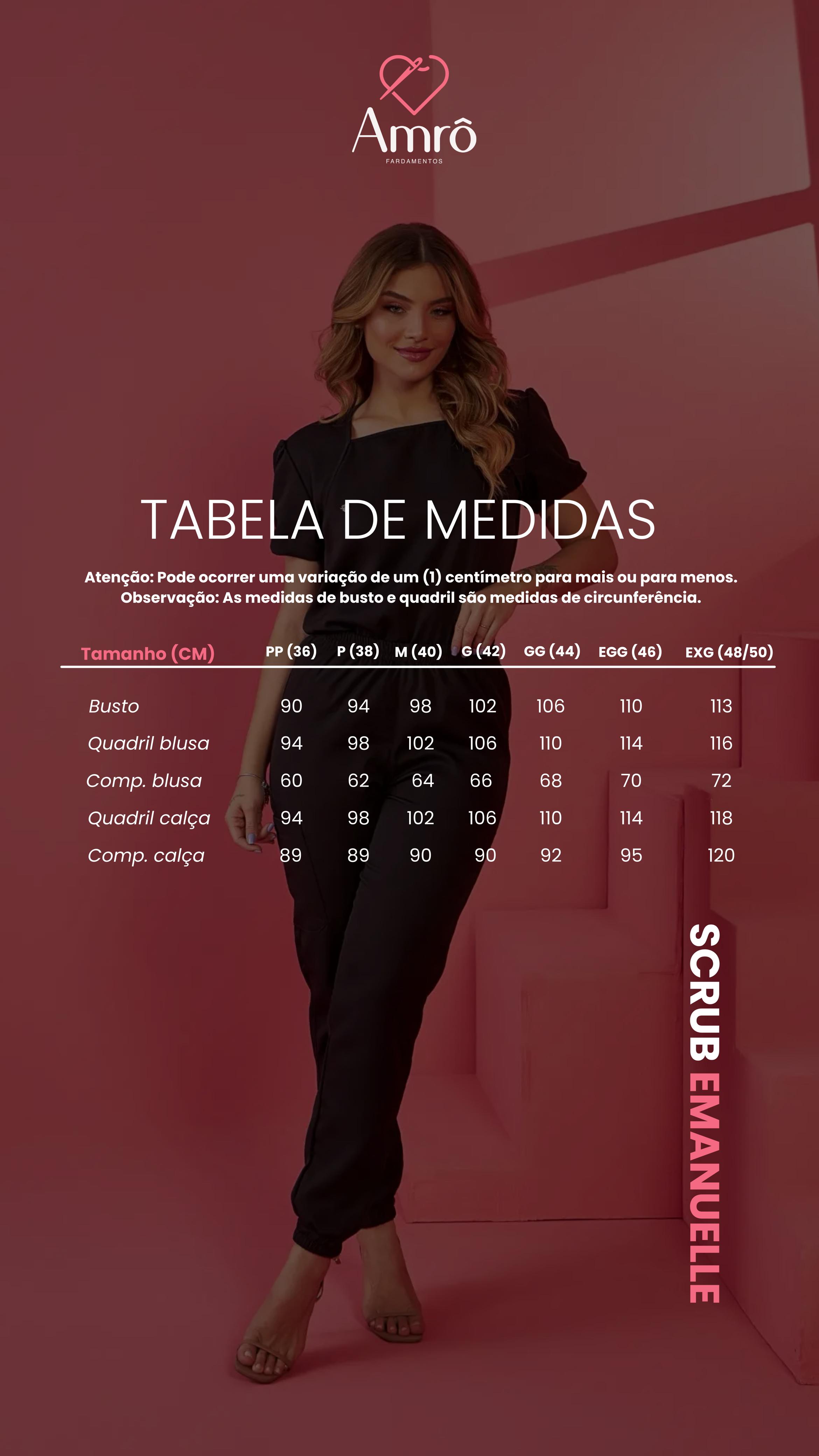 tabela de medidas