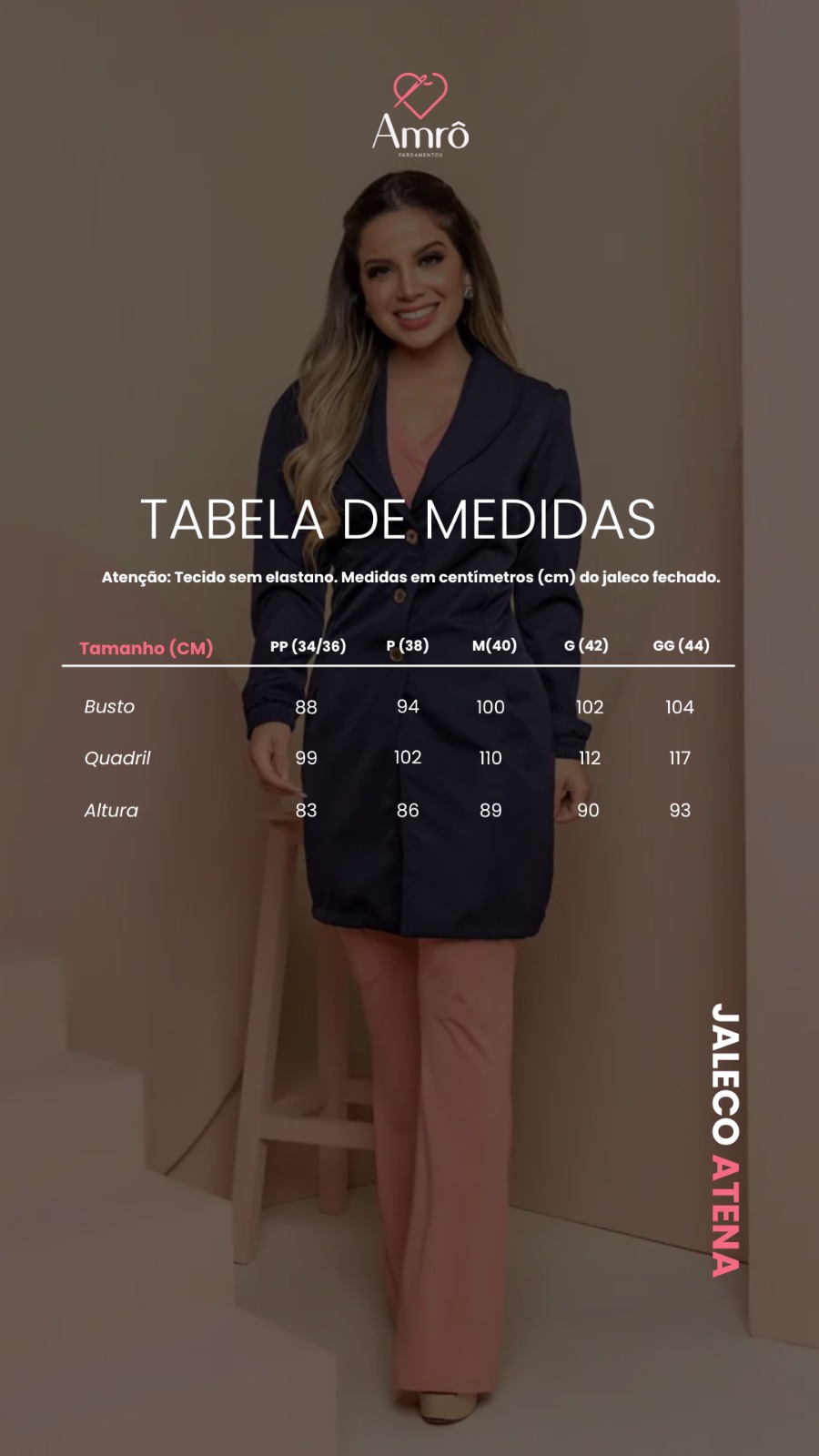 tabela de medidas atena