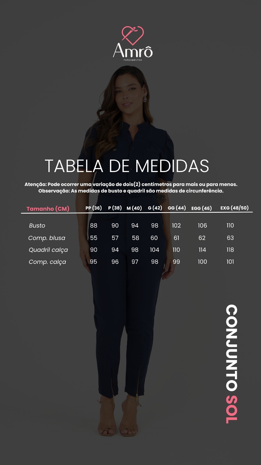 tabela de medidas