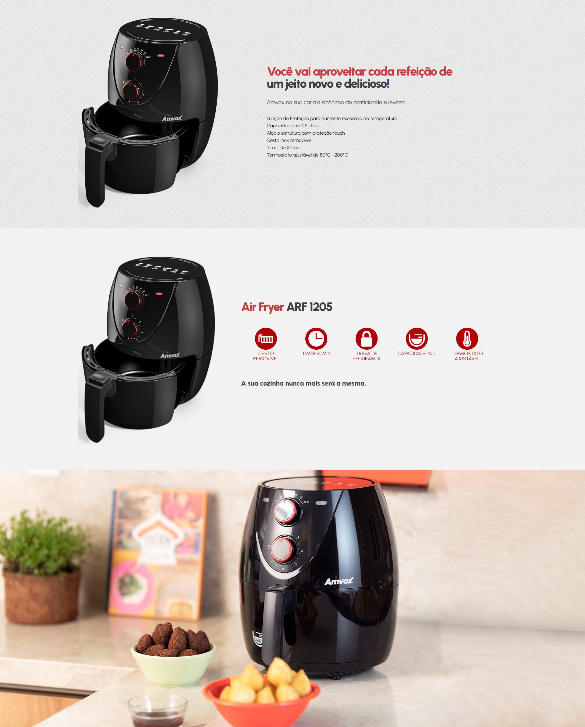 Fritadeira elétrica Air Fryer ARF 1205