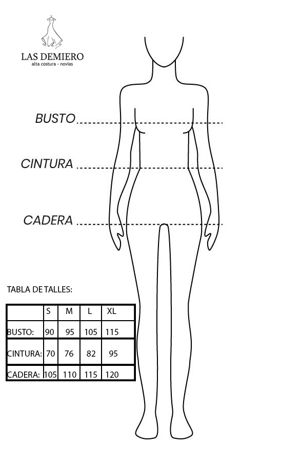 Guia de talles Las Demiero novias