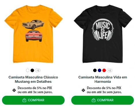 Camisetas Coloridas