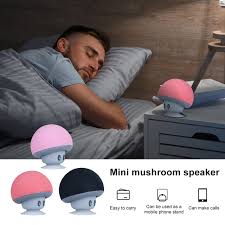 Mini cogumelo alto-falante bluetooth-mini ventosa criativa portátil alto- falante inteligente para telefones-presente de desenho animado  transfronteiriço - AliExpress