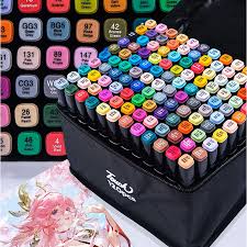 Caneta Marcadora Com Ponta Dupla Para Colorir Canetinhas Pintura Bobbie  Goods 24/36/48/60/80/120 Pcs | Shopee Brasil