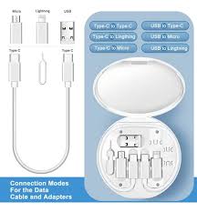 Conjunto De Adaptador De Cabo Carregamento Múltiplo 6 Em 1 Cor Branco |  MercadoLivre