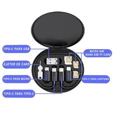 Kit Conjunto De Adaptador De Cabo De Carregamento Múltiplo 6 Em 1 Usb C  Para Usb De Celular Suporte 101893 - NBC - Micro USB - Magazine Luiza