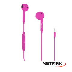 Auricular NETMAK NM-UR70 Blanco/Azul/Rosa/Rojo/Negro In-ear Con Cable Manos Libres - comprar online