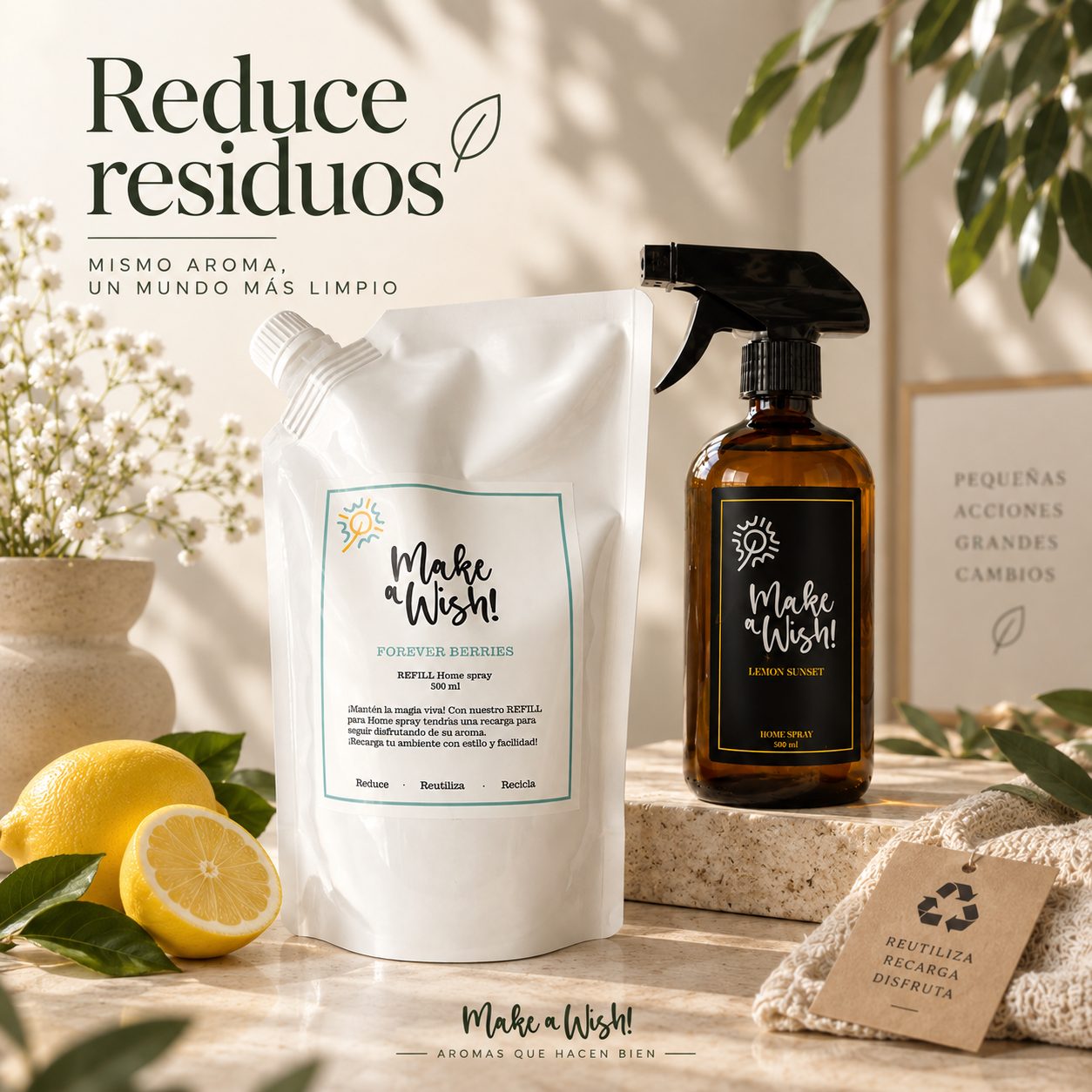 Refill Home Spray Make a Wish junto a su botella