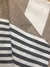 Pie de cama rayado Vison Crudo gris