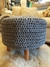 POUF BASE MADERA ASIENTO CON FUNDA TEJIDA AL CROCHET - comprar online