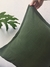 ALMOHADÓN CUADRADO TUSSOR ALGODÓN VERDE MILITAR - comprar online