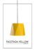 LÁMPARA COLGANTE DE VINILO FACETADA AMARILLA 40 CM - comprar online