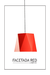 LÁMPARA COLGANTE DE VINILO FACETADA ROJA 40 CM - comprar online