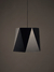 LÁMPARA COLGANTE DE VINILO FACETADA NEGRO 40 CM