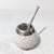 Mate criollo cerámica y acero Perla textura con bombilla