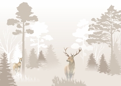 BOSQUE CIERVOS BEIGE - comprar online