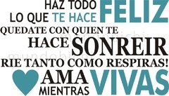 vinilo decorativo frase haz todo