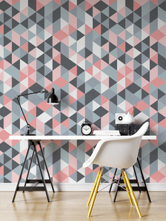 TRIANGULOS ROSA GRIS MINI - comprar online