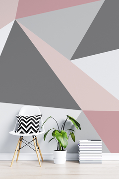 TRIANGULOS ROSA GRIS - tienda online