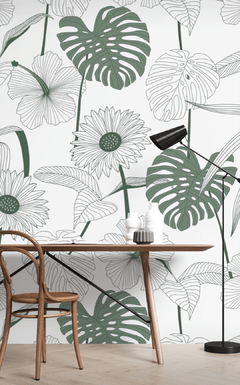 MONSTERA Y FLORES - tienda online