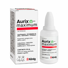 Aurix Máximum del Laboratorio König es una solución muy eficaz para tratamientos terapéuticos de otitis externa, media o interna agudas y/o crónicas 